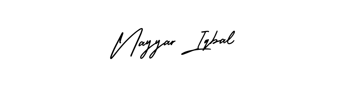 How to make Nayyar Iqbal signature? AmerikaSignatureDemo-Regular is a professional autograph style. Create handwritten signature for Nayyar Iqbal name. Nayyar Iqbal signature style 3 images and pictures png