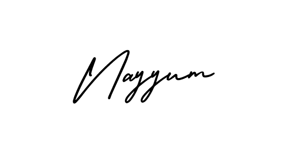 Best and Professional Signature Style for Nayyum. AmerikaSignatureDemo-Regular Best Signature Style Collection. Nayyum signature style 3 images and pictures png