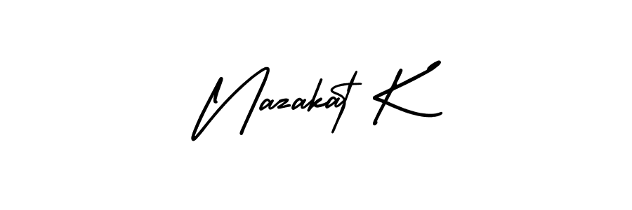 You can use this online signature creator to create a handwritten signature for the name Nazakat K. This is the best online autograph maker. Nazakat K signature style 3 images and pictures png