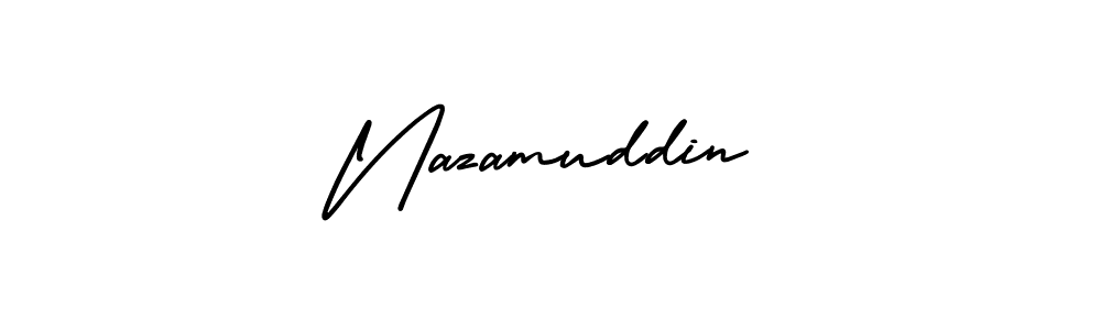 Make a beautiful signature design for name Nazamuddin. Use this online signature maker to create a handwritten signature for free. Nazamuddin signature style 3 images and pictures png