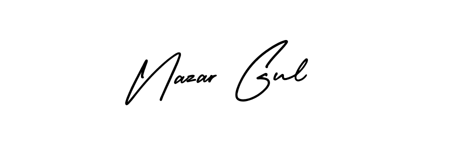 Similarly AmerikaSignatureDemo-Regular is the best handwritten signature design. Signature creator online .You can use it as an online autograph creator for name Nazar Gul. Nazar Gul signature style 3 images and pictures png