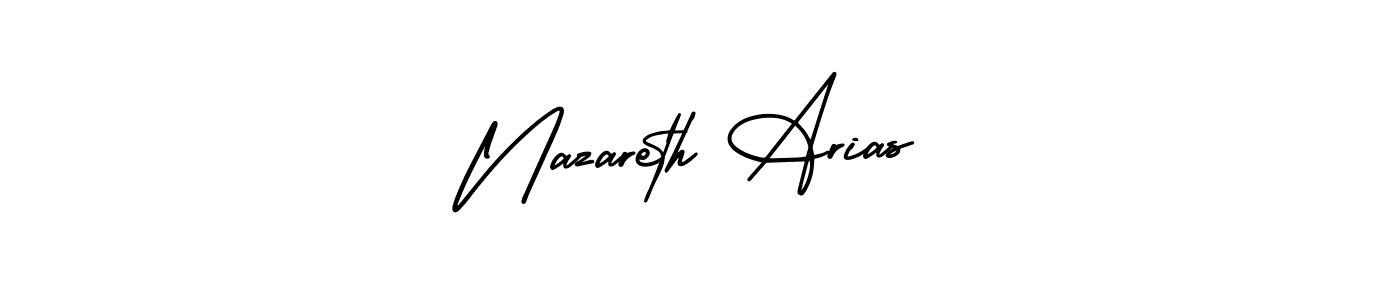 Design your own signature with our free online signature maker. With this signature software, you can create a handwritten (AmerikaSignatureDemo-Regular) signature for name Nazareth Arias. Nazareth Arias signature style 3 images and pictures png