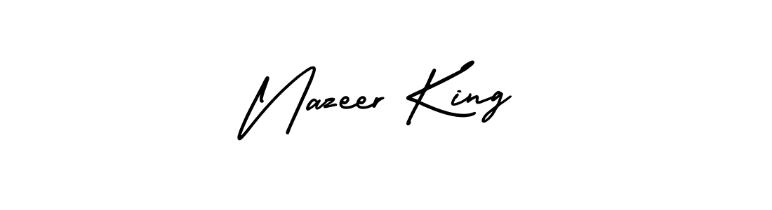 Design your own signature with our free online signature maker. With this signature software, you can create a handwritten (AmerikaSignatureDemo-Regular) signature for name Nazeer King. Nazeer King signature style 3 images and pictures png