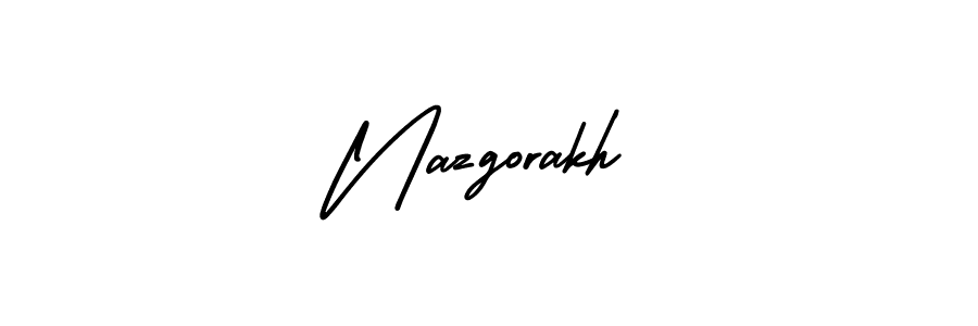 How to Draw Nazgorakh signature style? AmerikaSignatureDemo-Regular is a latest design signature styles for name Nazgorakh. Nazgorakh signature style 3 images and pictures png