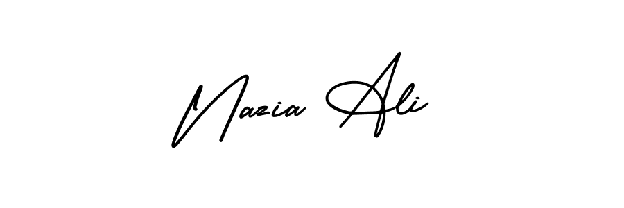 It looks lik you need a new signature style for name Nazia Ali. Design unique handwritten (AmerikaSignatureDemo-Regular) signature with our free signature maker in just a few clicks. Nazia Ali signature style 3 images and pictures png