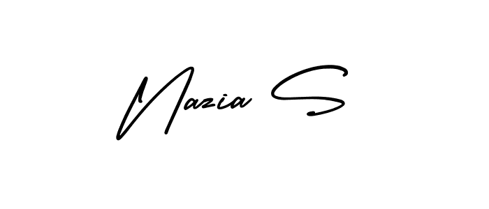 Similarly AmerikaSignatureDemo-Regular is the best handwritten signature design. Signature creator online .You can use it as an online autograph creator for name Nazia S. Nazia S signature style 3 images and pictures png