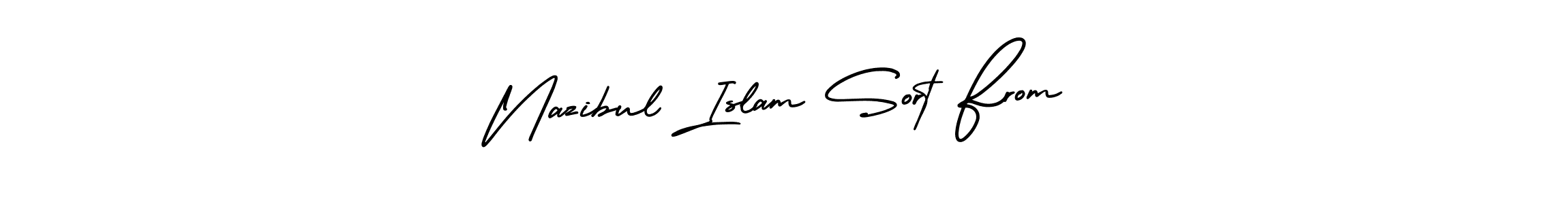 Use a signature maker to create a handwritten signature online. With this signature software, you can design (AmerikaSignatureDemo-Regular) your own signature for name Nazibul Islam Sort From. Nazibul Islam Sort From signature style 3 images and pictures png