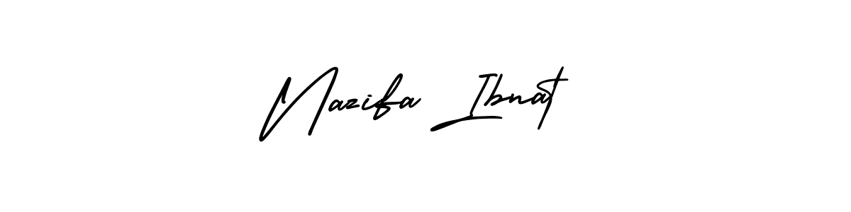 Use a signature maker to create a handwritten signature online. With this signature software, you can design (AmerikaSignatureDemo-Regular) your own signature for name Nazifa Ibnat. Nazifa Ibnat signature style 3 images and pictures png