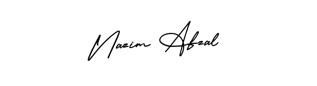 Nazim Afzal stylish signature style. Best Handwritten Sign (AmerikaSignatureDemo-Regular) for my name. Handwritten Signature Collection Ideas for my name Nazim Afzal. Nazim Afzal signature style 3 images and pictures png