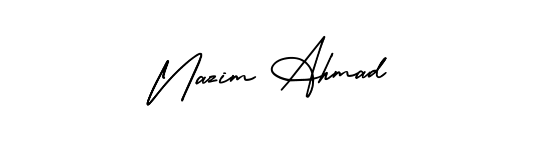 Best and Professional Signature Style for Nazim Ahmad. AmerikaSignatureDemo-Regular Best Signature Style Collection. Nazim Ahmad signature style 3 images and pictures png