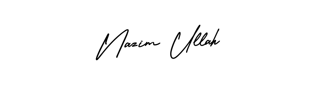 How to make Nazim Ullah signature? AmerikaSignatureDemo-Regular is a professional autograph style. Create handwritten signature for Nazim Ullah name. Nazim Ullah signature style 3 images and pictures png