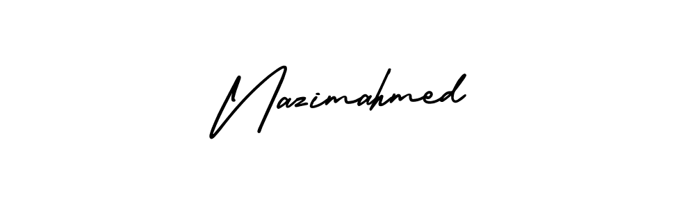 Nazimahmed stylish signature style. Best Handwritten Sign (AmerikaSignatureDemo-Regular) for my name. Handwritten Signature Collection Ideas for my name Nazimahmed. Nazimahmed signature style 3 images and pictures png