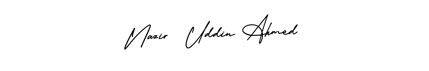 How to make Nazir  Uddin Ahmed name signature. Use AmerikaSignatureDemo-Regular style for creating short signs online. This is the latest handwritten sign. Nazir  Uddin Ahmed signature style 3 images and pictures png
