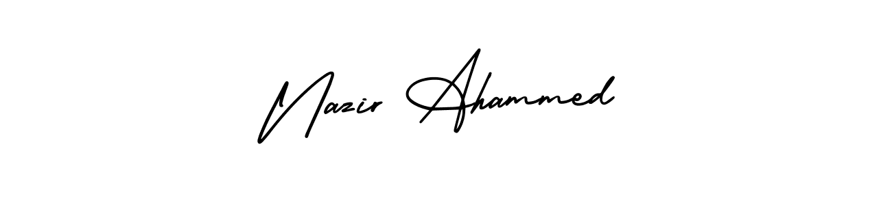 if you are searching for the best signature style for your name Nazir Ahammed. so please give up your signature search. here we have designed multiple signature styles  using AmerikaSignatureDemo-Regular. Nazir Ahammed signature style 3 images and pictures png