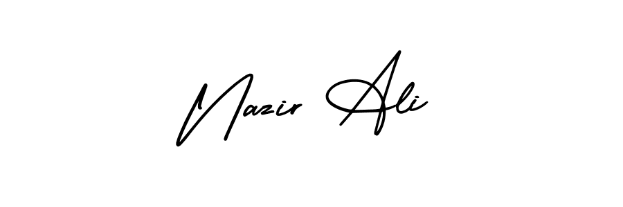 Also You can easily find your signature by using the search form. We will create Nazir Ali name handwritten signature images for you free of cost using AmerikaSignatureDemo-Regular sign style. Nazir Ali signature style 3 images and pictures png
