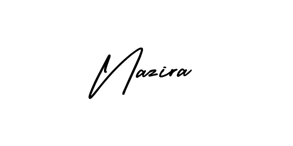 Nazira stylish signature style. Best Handwritten Sign (AmerikaSignatureDemo-Regular) for my name. Handwritten Signature Collection Ideas for my name Nazira. Nazira signature style 3 images and pictures png