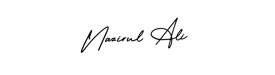 Design your own signature with our free online signature maker. With this signature software, you can create a handwritten (AmerikaSignatureDemo-Regular) signature for name Nazirul Ali. Nazirul Ali signature style 3 images and pictures png
