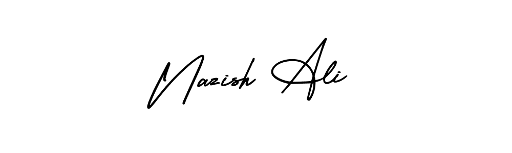 Make a beautiful signature design for name Nazish Ali. Use this online signature maker to create a handwritten signature for free. Nazish Ali signature style 3 images and pictures png