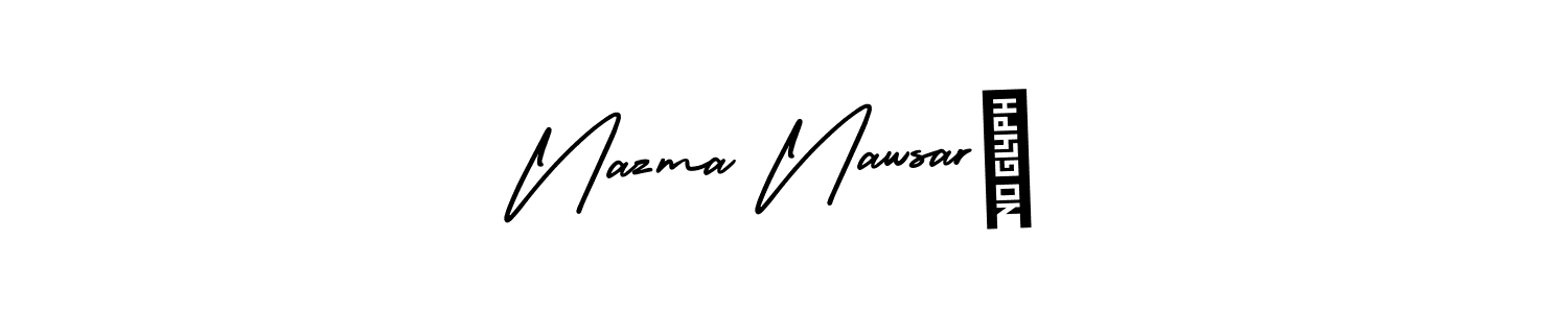 You can use this online signature creator to create a handwritten signature for the name Nazma Nawsar✨. This is the best online autograph maker. Nazma Nawsar✨ signature style 3 images and pictures png