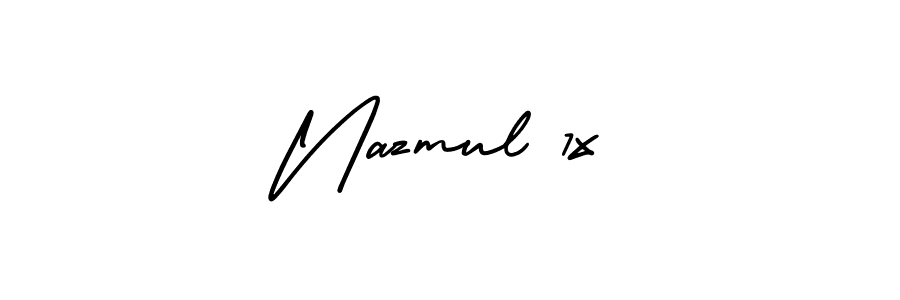 Design your own signature with our free online signature maker. With this signature software, you can create a handwritten (AmerikaSignatureDemo-Regular) signature for name Nazmul 7x. Nazmul 7x signature style 3 images and pictures png