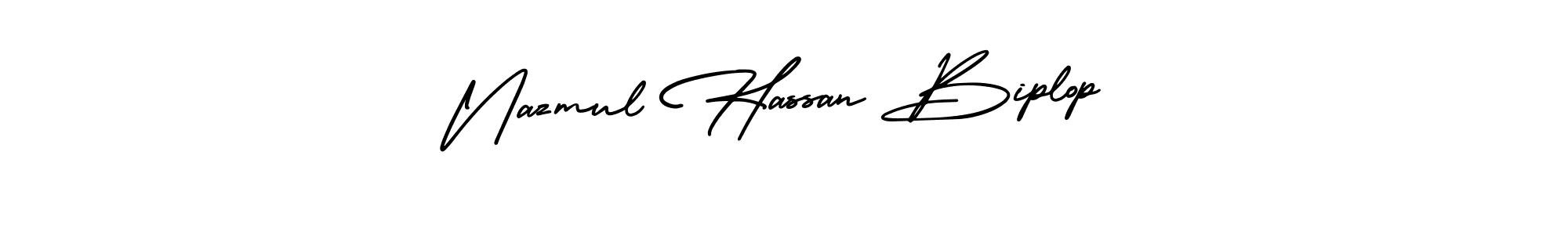 Nazmul Hassan Biplop stylish signature style. Best Handwritten Sign (AmerikaSignatureDemo-Regular) for my name. Handwritten Signature Collection Ideas for my name Nazmul Hassan Biplop. Nazmul Hassan Biplop signature style 3 images and pictures png