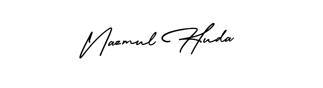 Similarly AmerikaSignatureDemo-Regular is the best handwritten signature design. Signature creator online .You can use it as an online autograph creator for name Nazmul Huda. Nazmul Huda signature style 3 images and pictures png