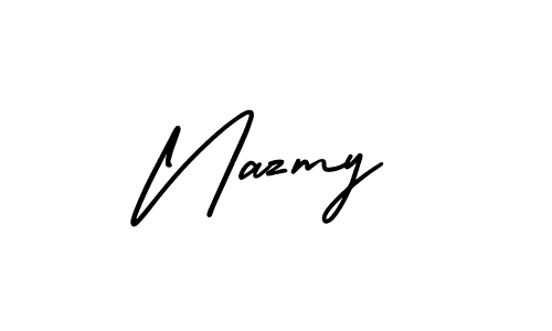 How to Draw Nazmy signature style? AmerikaSignatureDemo-Regular is a latest design signature styles for name Nazmy. Nazmy signature style 3 images and pictures png