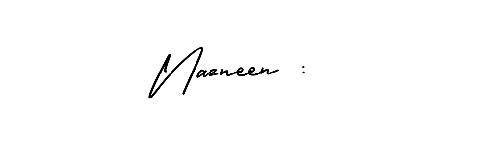 How to make Nazneen :  signature? AmerikaSignatureDemo-Regular is a professional autograph style. Create handwritten signature for Nazneen :  name. Nazneen :  signature style 3 images and pictures png