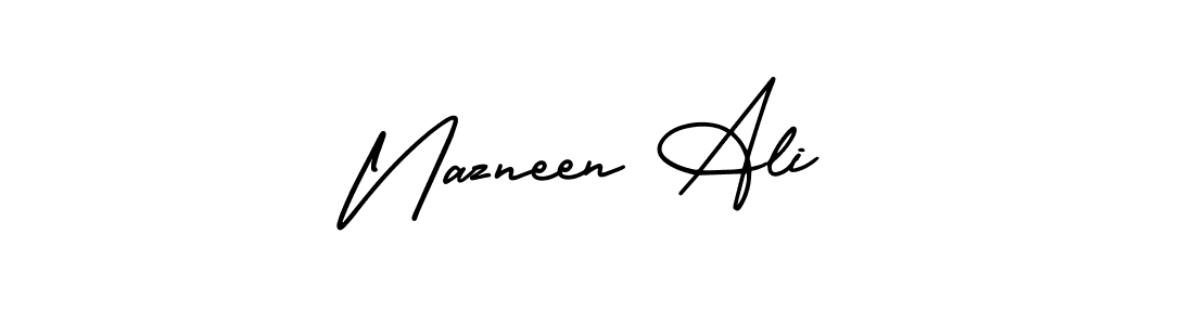 Nazneen Ali stylish signature style. Best Handwritten Sign (AmerikaSignatureDemo-Regular) for my name. Handwritten Signature Collection Ideas for my name Nazneen Ali. Nazneen Ali signature style 3 images and pictures png