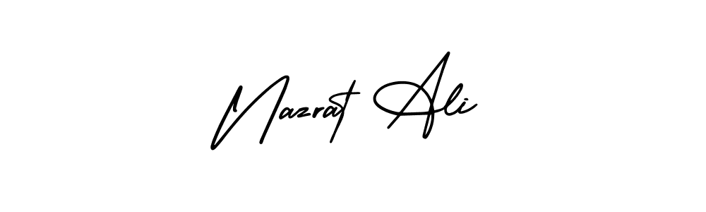 Check out images of Autograph of Nazrat Ali name. Actor Nazrat Ali Signature Style. AmerikaSignatureDemo-Regular is a professional sign style online. Nazrat Ali signature style 3 images and pictures png