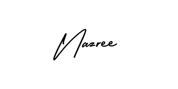 Design your own signature with our free online signature maker. With this signature software, you can create a handwritten (AmerikaSignatureDemo-Regular) signature for name Nazree. Nazree signature style 3 images and pictures png