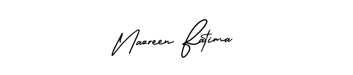Best and Professional Signature Style for Nazreen Fatima. AmerikaSignatureDemo-Regular Best Signature Style Collection. Nazreen Fatima signature style 3 images and pictures png