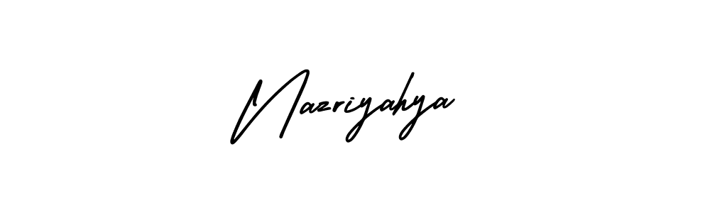 if you are searching for the best signature style for your name Nazriyahya. so please give up your signature search. here we have designed multiple signature styles  using AmerikaSignatureDemo-Regular. Nazriyahya signature style 3 images and pictures png