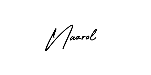 Create a beautiful signature design for name Nazrol. With this signature (AmerikaSignatureDemo-Regular) fonts, you can make a handwritten signature for free. Nazrol signature style 3 images and pictures png