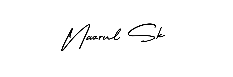 AmerikaSignatureDemo-Regular is a professional signature style that is perfect for those who want to add a touch of class to their signature. It is also a great choice for those who want to make their signature more unique. Get Nazrul Sk name to fancy signature for free. Nazrul Sk signature style 3 images and pictures png