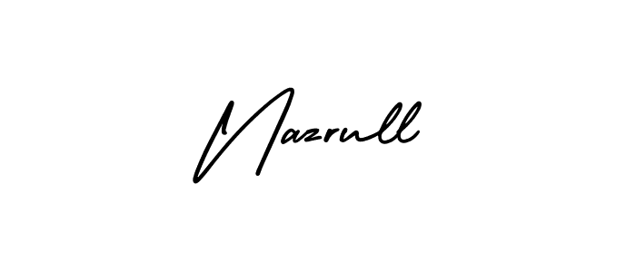 Similarly AmerikaSignatureDemo-Regular is the best handwritten signature design. Signature creator online .You can use it as an online autograph creator for name Nazrull. Nazrull signature style 3 images and pictures png