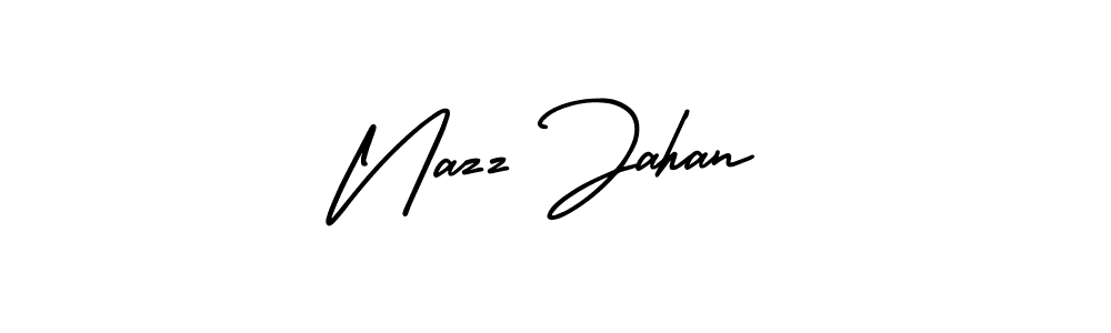 Similarly AmerikaSignatureDemo-Regular is the best handwritten signature design. Signature creator online .You can use it as an online autograph creator for name Nazz Jahan. Nazz Jahan signature style 3 images and pictures png