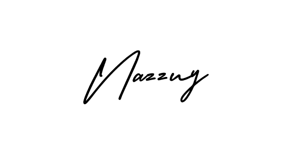 How to Draw Nazzuy signature style? AmerikaSignatureDemo-Regular is a latest design signature styles for name Nazzuy. Nazzuy signature style 3 images and pictures png