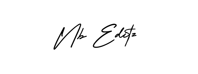 Nb Editz stylish signature style. Best Handwritten Sign (AmerikaSignatureDemo-Regular) for my name. Handwritten Signature Collection Ideas for my name Nb Editz. Nb Editz signature style 3 images and pictures png