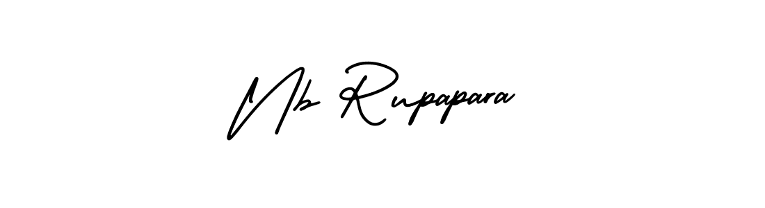 Make a beautiful signature design for name Nb Rupapara. With this signature (AmerikaSignatureDemo-Regular) style, you can create a handwritten signature for free. Nb Rupapara signature style 3 images and pictures png