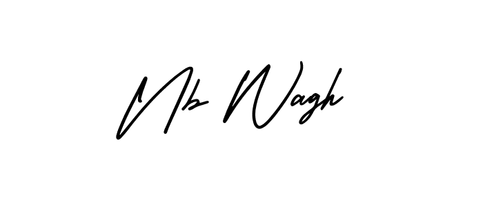 Also You can easily find your signature by using the search form. We will create Nb Wagh name handwritten signature images for you free of cost using AmerikaSignatureDemo-Regular sign style. Nb Wagh signature style 3 images and pictures png