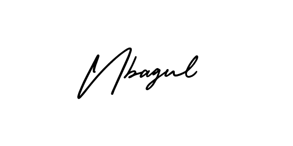 It looks lik you need a new signature style for name Nbagul. Design unique handwritten (AmerikaSignatureDemo-Regular) signature with our free signature maker in just a few clicks. Nbagul signature style 3 images and pictures png