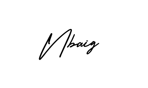 Nbaig stylish signature style. Best Handwritten Sign (AmerikaSignatureDemo-Regular) for my name. Handwritten Signature Collection Ideas for my name Nbaig. Nbaig signature style 3 images and pictures png