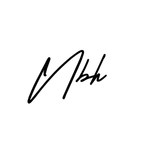 Create a beautiful signature design for name Nbh. With this signature (AmerikaSignatureDemo-Regular) fonts, you can make a handwritten signature for free. Nbh signature style 3 images and pictures png