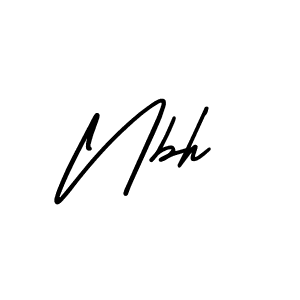 Make a beautiful signature design for name Nbh. With this signature (AmerikaSignatureDemo-Regular) style, you can create a handwritten signature for free. Nbh signature style 3 images and pictures png