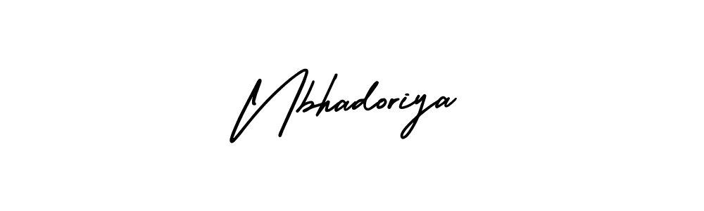 if you are searching for the best signature style for your name Nbhadoriya. so please give up your signature search. here we have designed multiple signature styles  using AmerikaSignatureDemo-Regular. Nbhadoriya signature style 3 images and pictures png