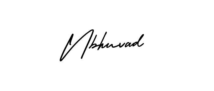 How to make Nbhuvad name signature. Use AmerikaSignatureDemo-Regular style for creating short signs online. This is the latest handwritten sign. Nbhuvad signature style 3 images and pictures png