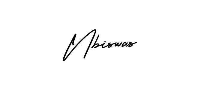 Nbiswas stylish signature style. Best Handwritten Sign (AmerikaSignatureDemo-Regular) for my name. Handwritten Signature Collection Ideas for my name Nbiswas. Nbiswas signature style 3 images and pictures png