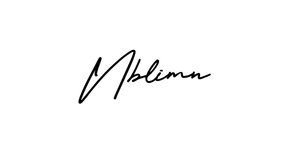 Nblimn stylish signature style. Best Handwritten Sign (AmerikaSignatureDemo-Regular) for my name. Handwritten Signature Collection Ideas for my name Nblimn. Nblimn signature style 3 images and pictures png