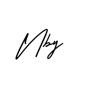 This is the best signature style for the Nby name. Also you like these signature font (AmerikaSignatureDemo-Regular). Mix name signature. Nby signature style 3 images and pictures png